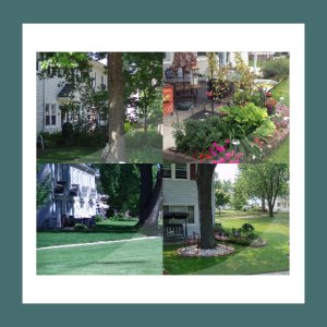 Collage of landscaping done by our residents